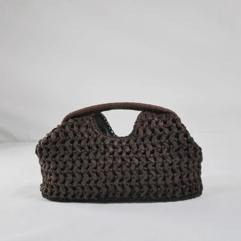 Adria Woven Clutch Bag - Espresso