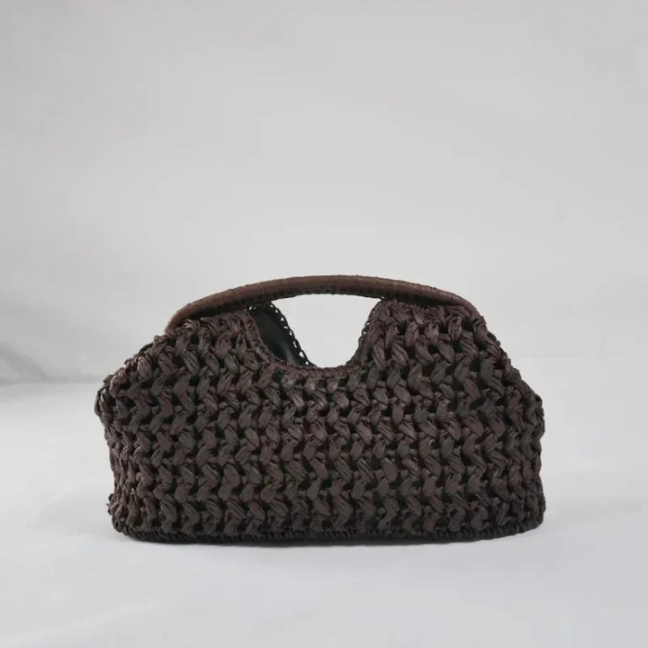 Adria Woven Clutch Bag - Espresso
