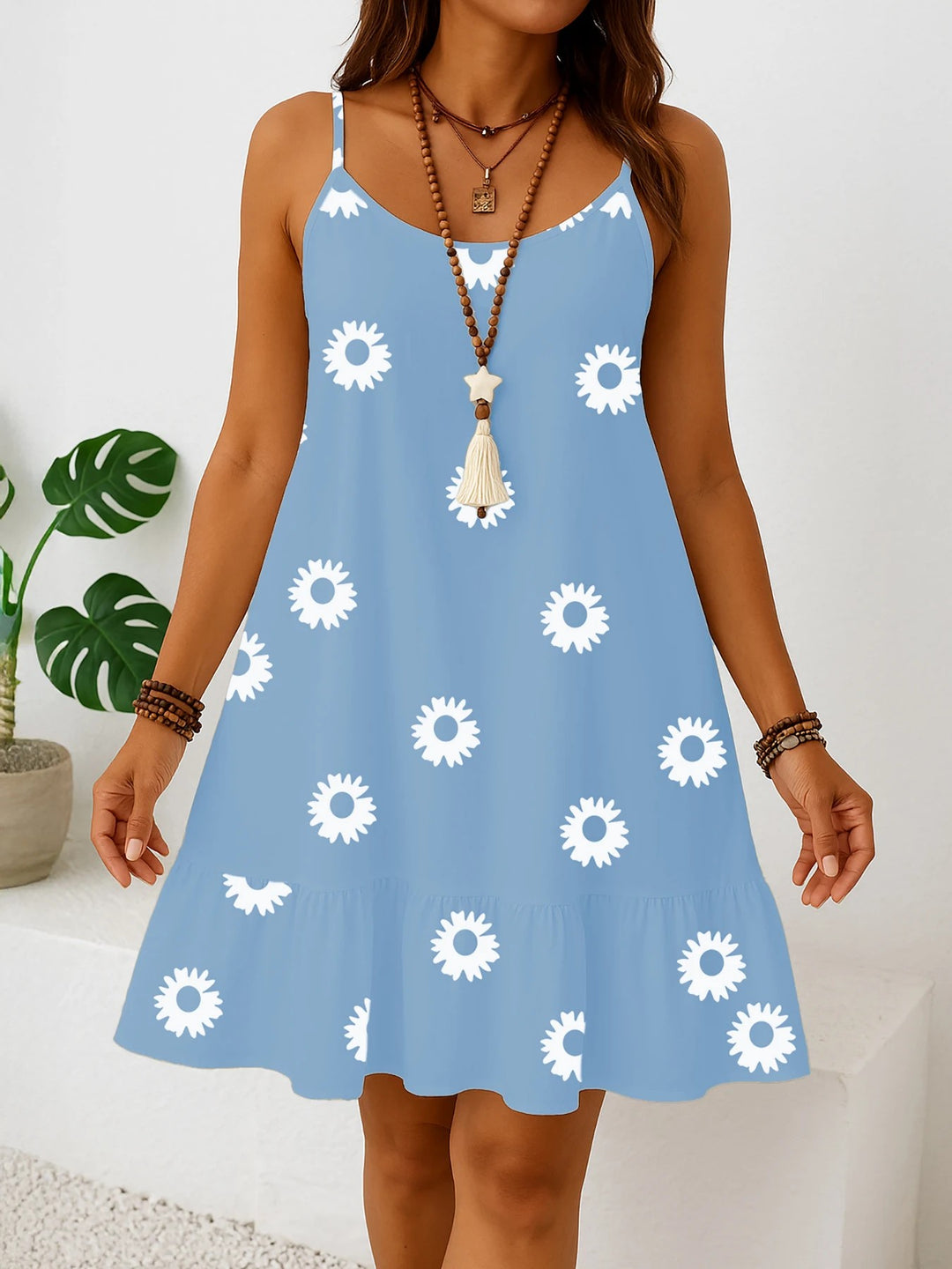 Aella Plus Sundress - Azure Blue