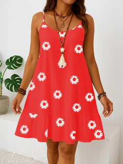 Aella Plus Sundress - Crimson Red