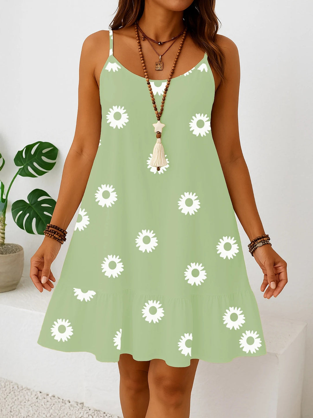 Aella Plus Sundress - Forest Green