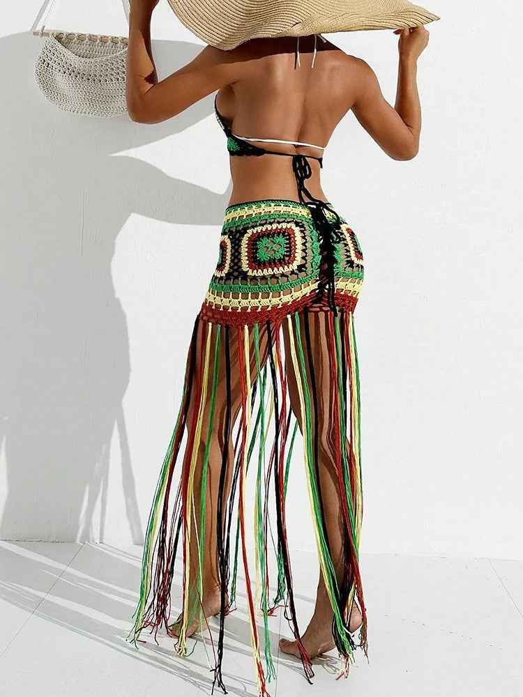 Amalfi Crochet Halter Cover-Up