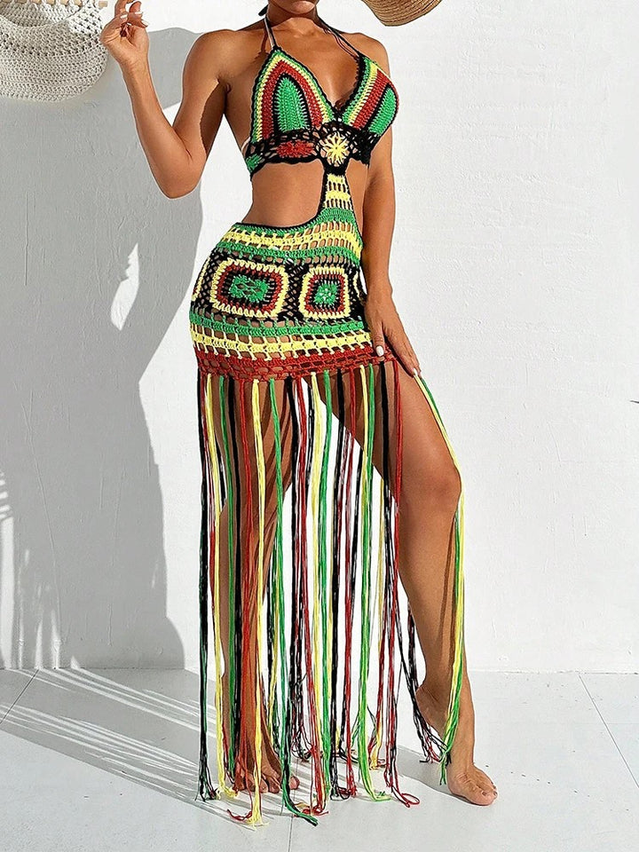 Amalfi Crochet Halter Cover-Up