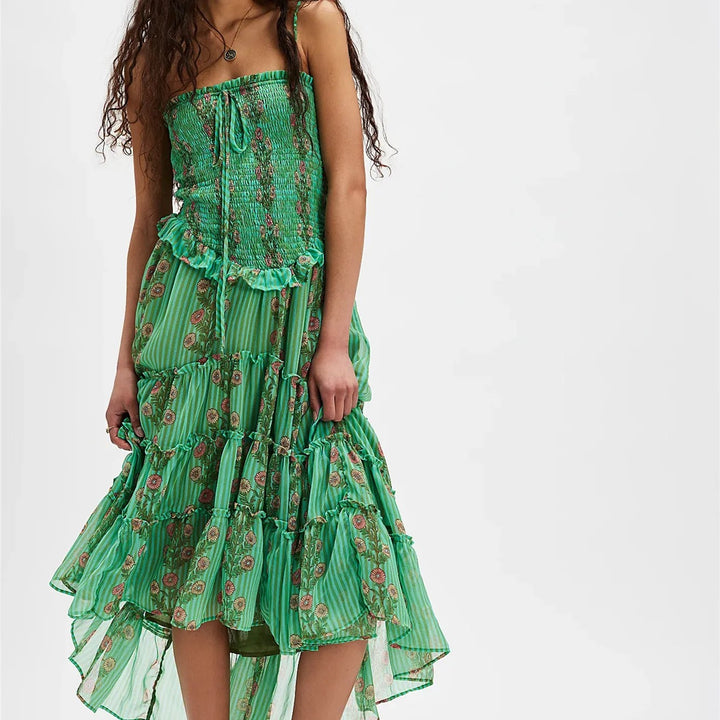 Amalfi Floral Midi Dress - Blush Bloom