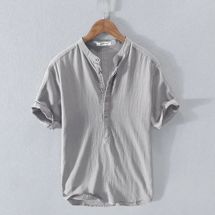 Amalfi Linen Shirt - Gray