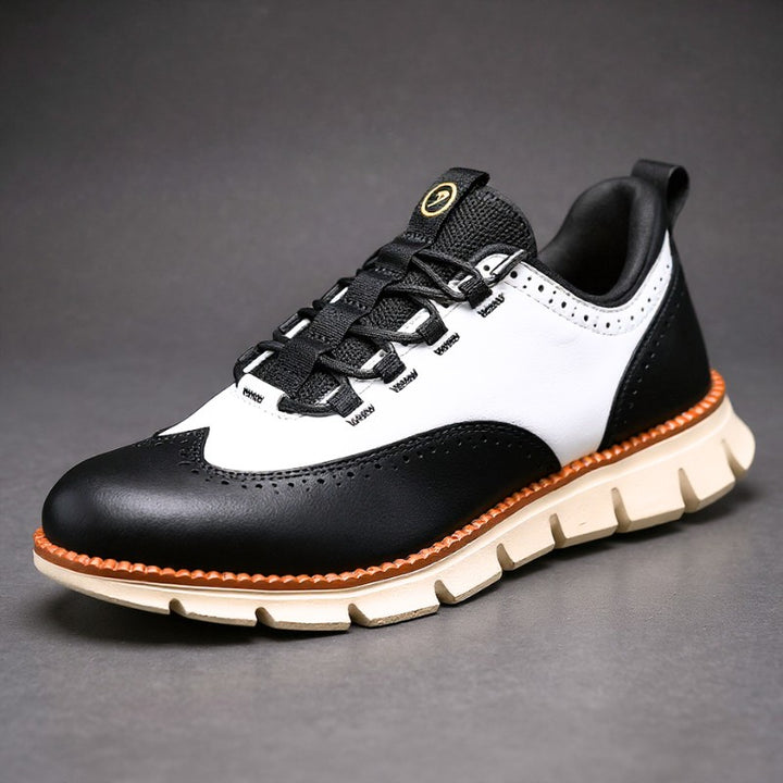 Ambrosi Wingtip Sneaker - Blanc Noir