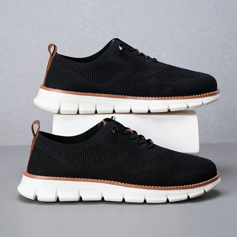 Apex Knit Running Sneakers - Onyx Black