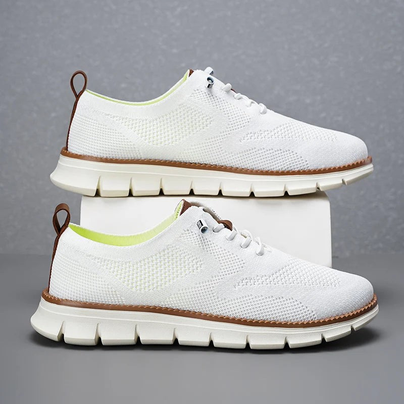 Apex Knit Running Sneakers - Pure White