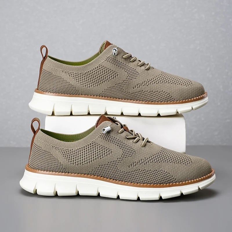 Apex Knit Running Sneakers - Sand