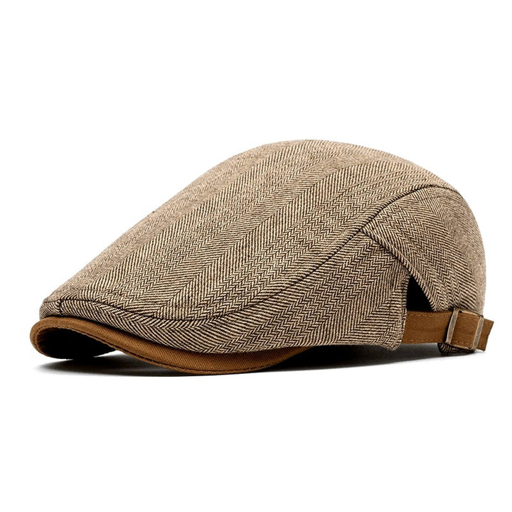 Ardmore Herringbone Wool Cap - Sandstone