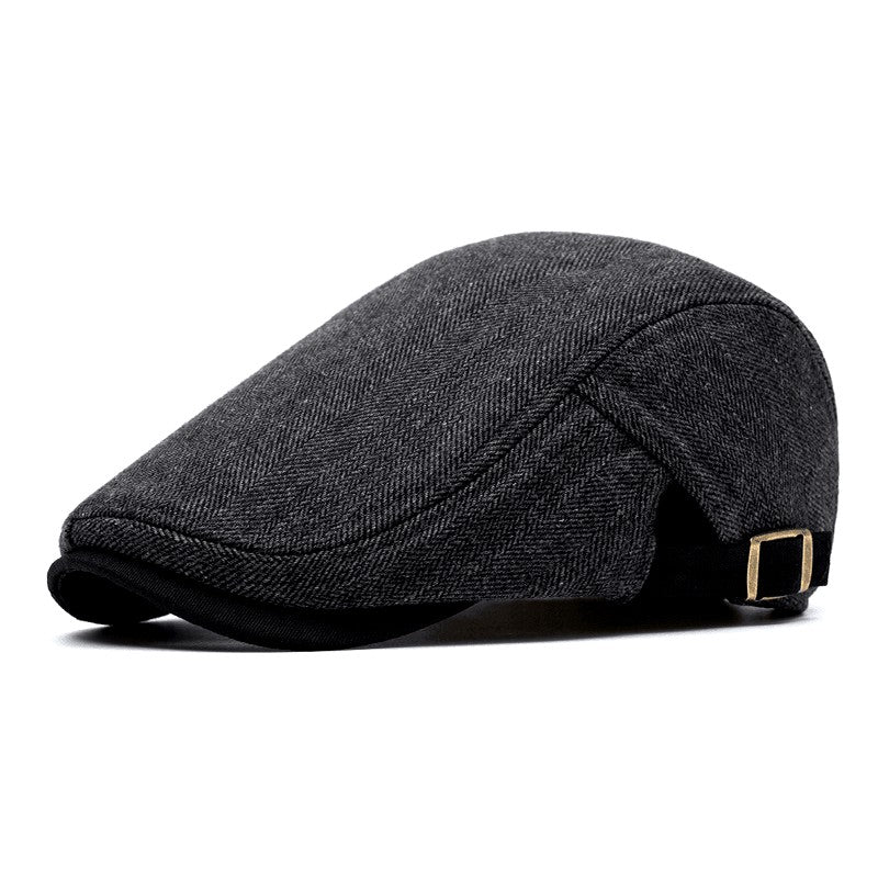 Ardmore Herringbone Wool Cap - Obsidian