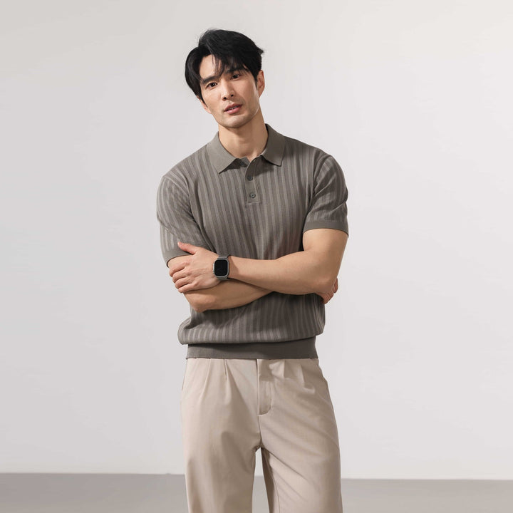 Arosa Textured Knit Polo