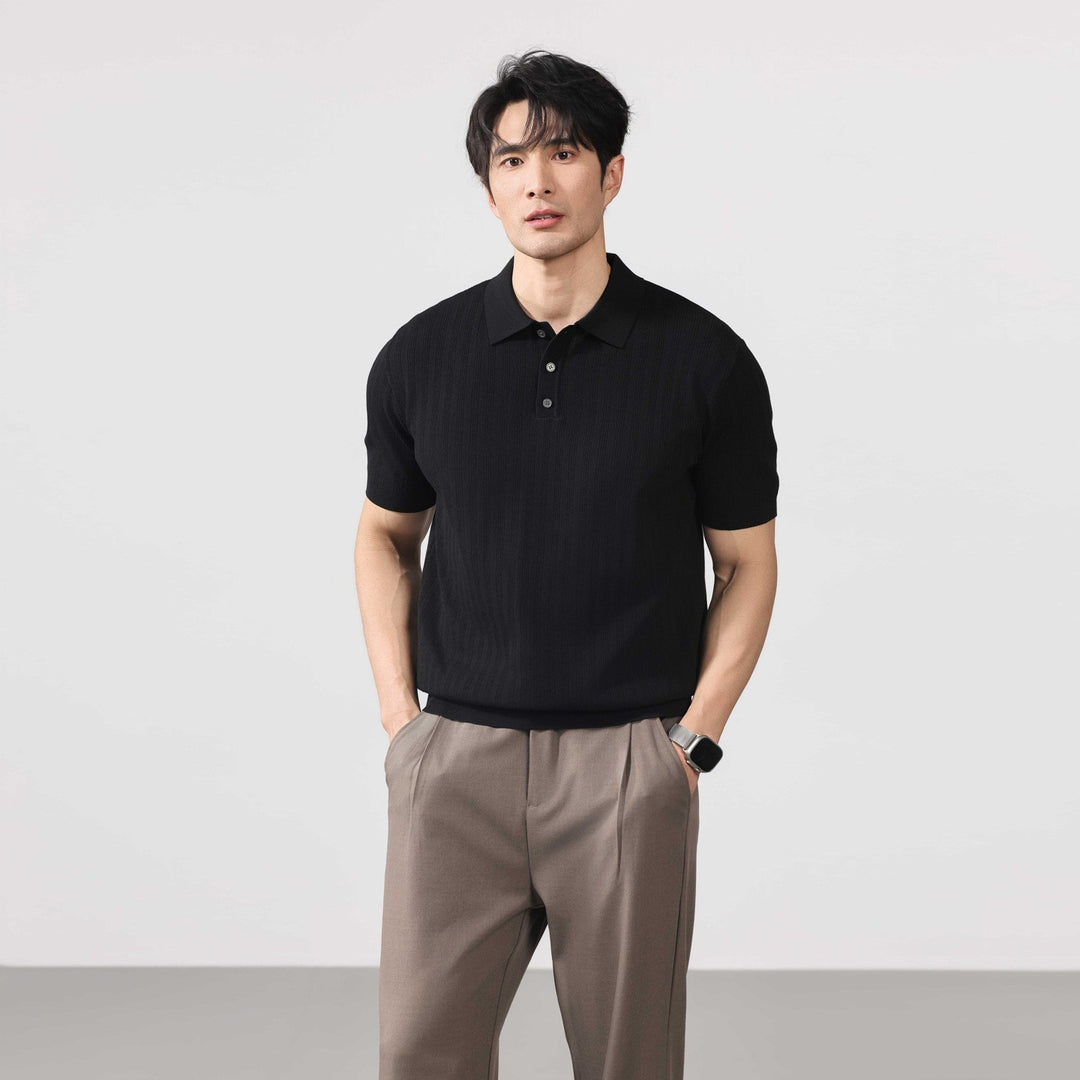 Arosa Textured Knit Polo