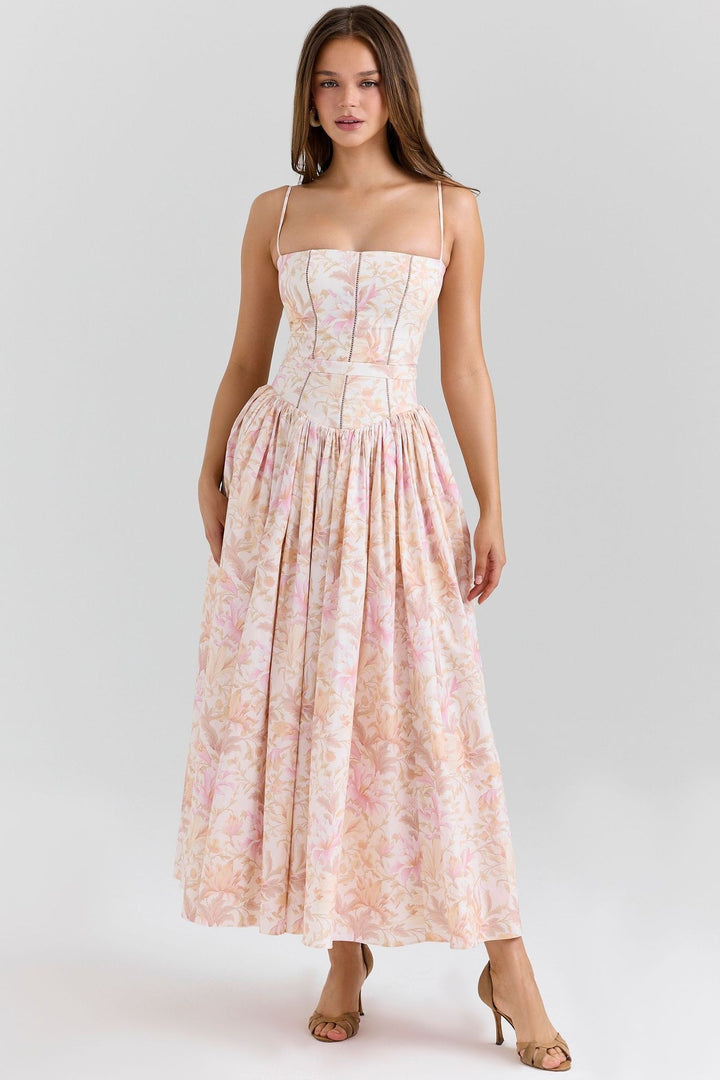 Arvelle Floral Maxi Dress - Pink