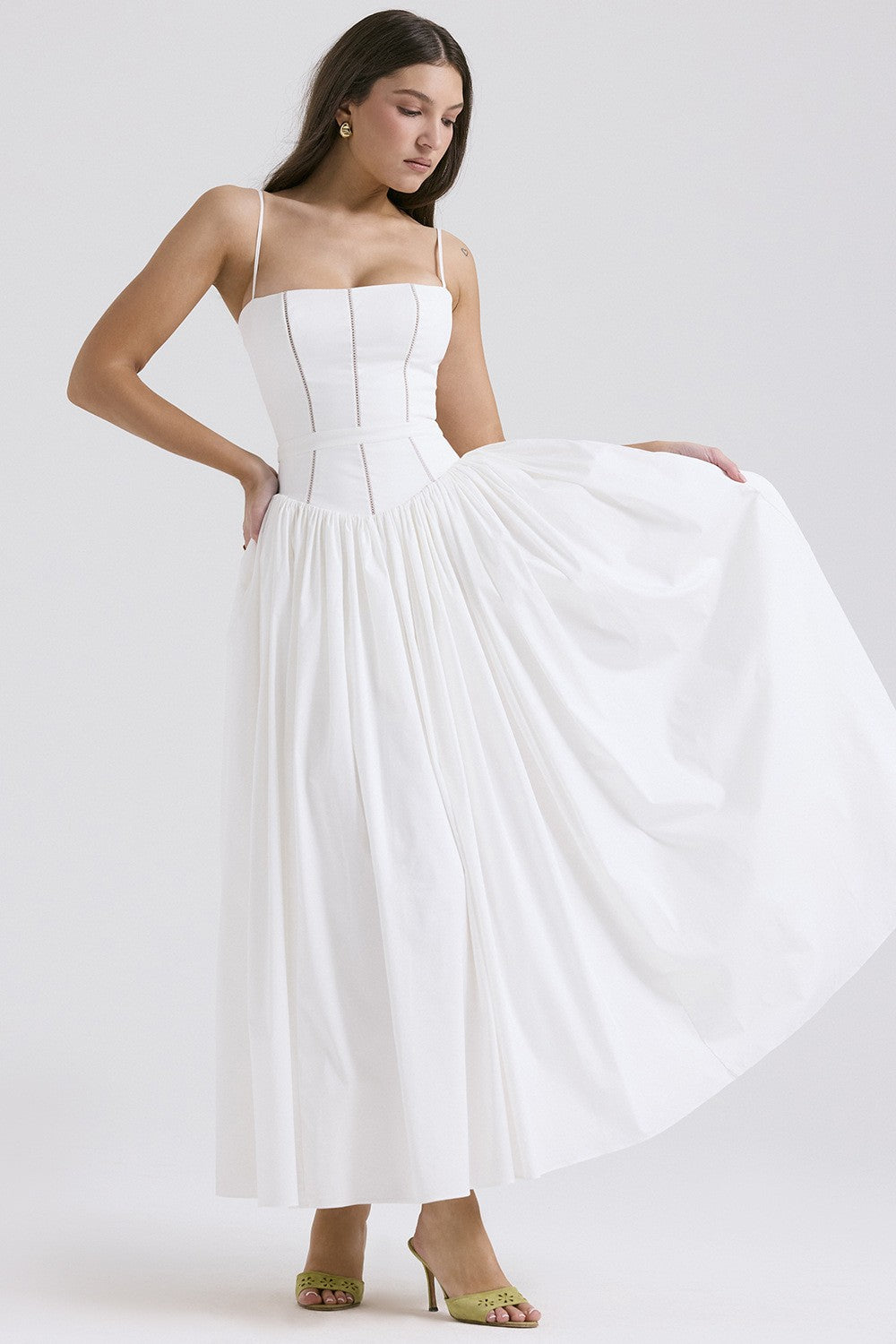 Arvelle Floral Maxi Dress - White