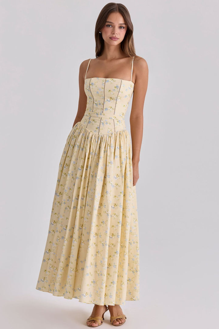 Arvelle Floral Maxi Dress - Yellow Blossom