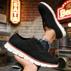 Ashby Knit Wingtip Oxfords - Black & White