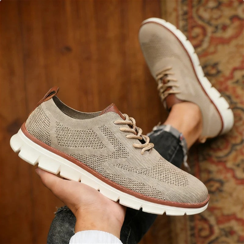Ashby Knit Wingtip Oxfords - Khaki