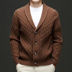 Ashcroft Merino Wool Cardigan - Mocha
