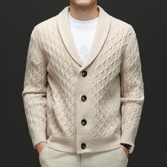 Ashcroft Merino Wool Cardigan - Oatmeal