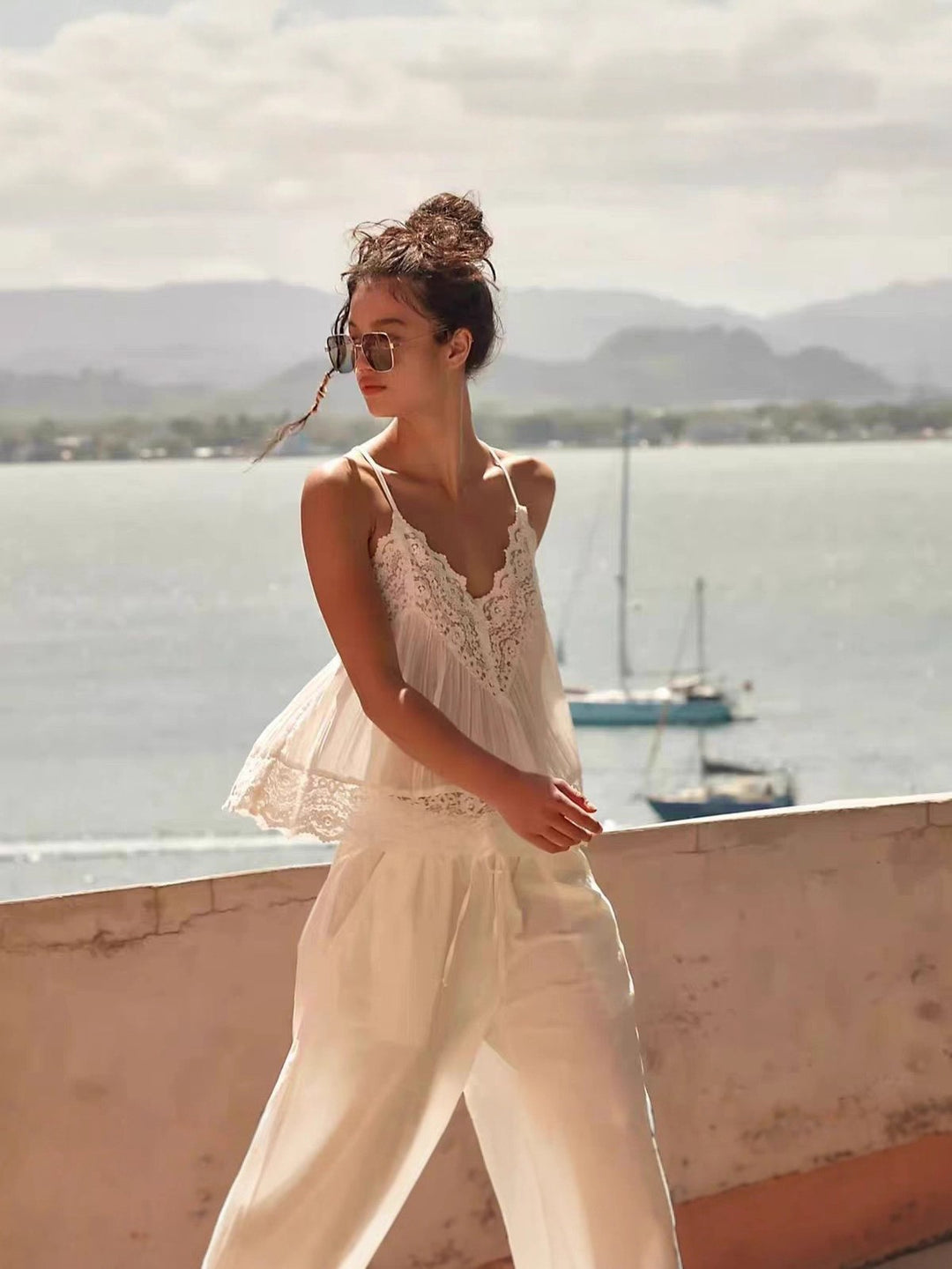 Aura V-Neck Lace Camisole