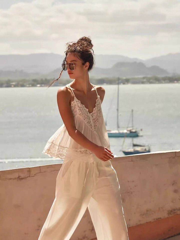 Aura V-Neck Lace Camisole