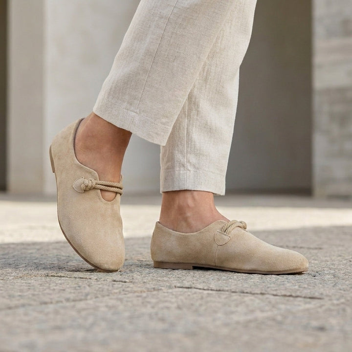 Aureli Braided Slip-On Flats - Almond