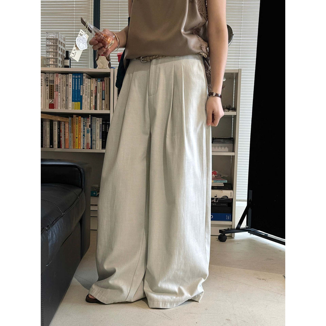 Aven Cotton Linen Trousers - Almond