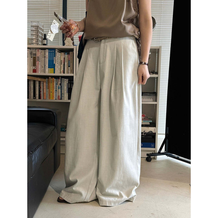 Aven Cotton Linen Trousers - Almond