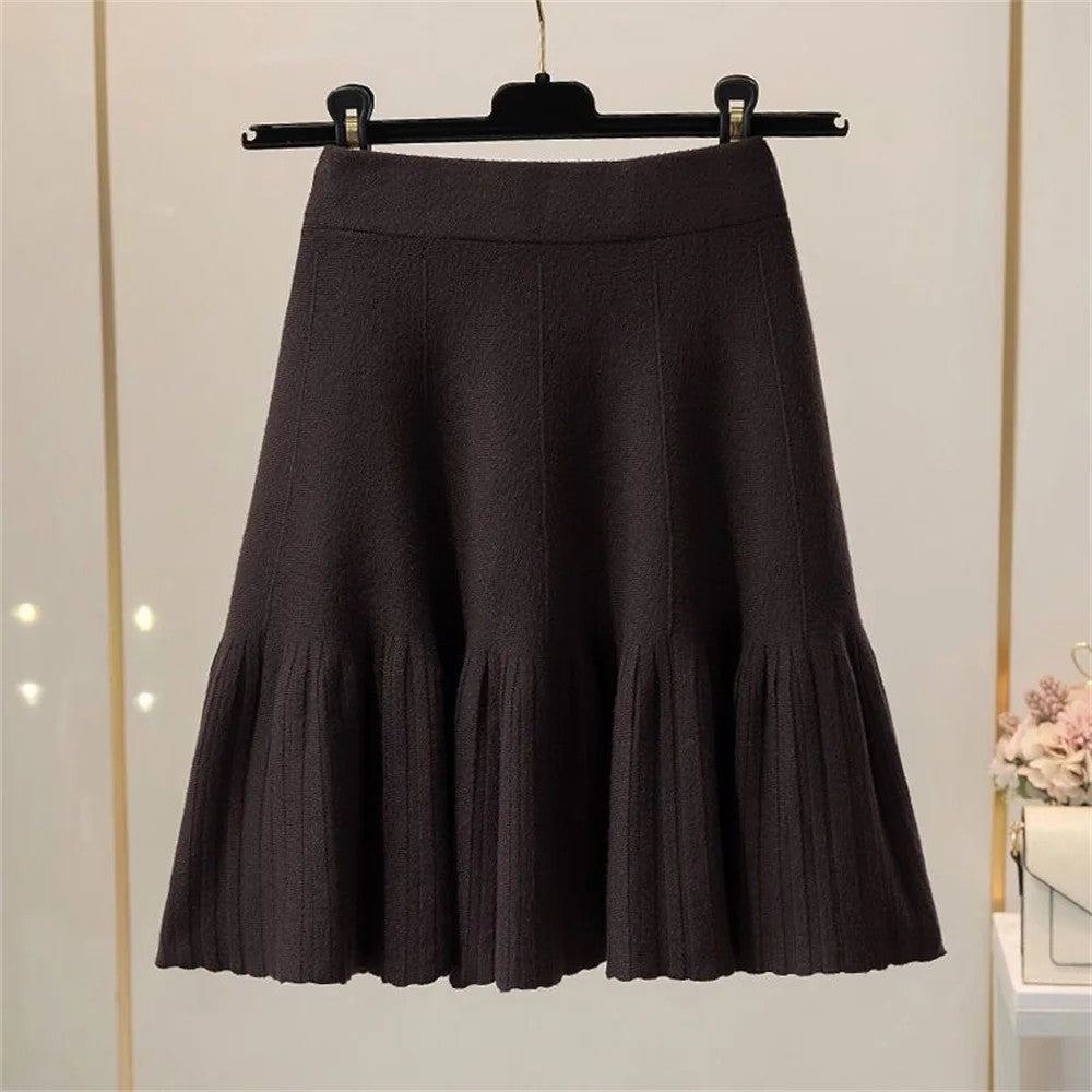 Avignon Knit Mini Skirt - Deep Brown