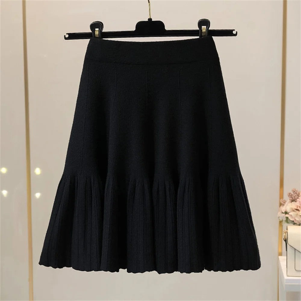 Avignon Knit Mini Skirt - Jet Black