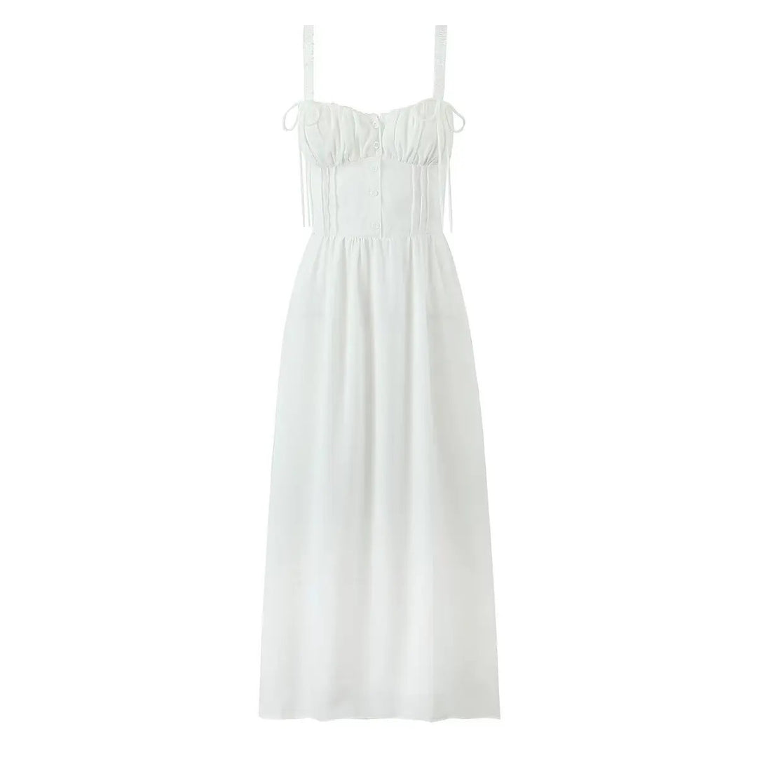 Avignon Printed Midi Dress - White