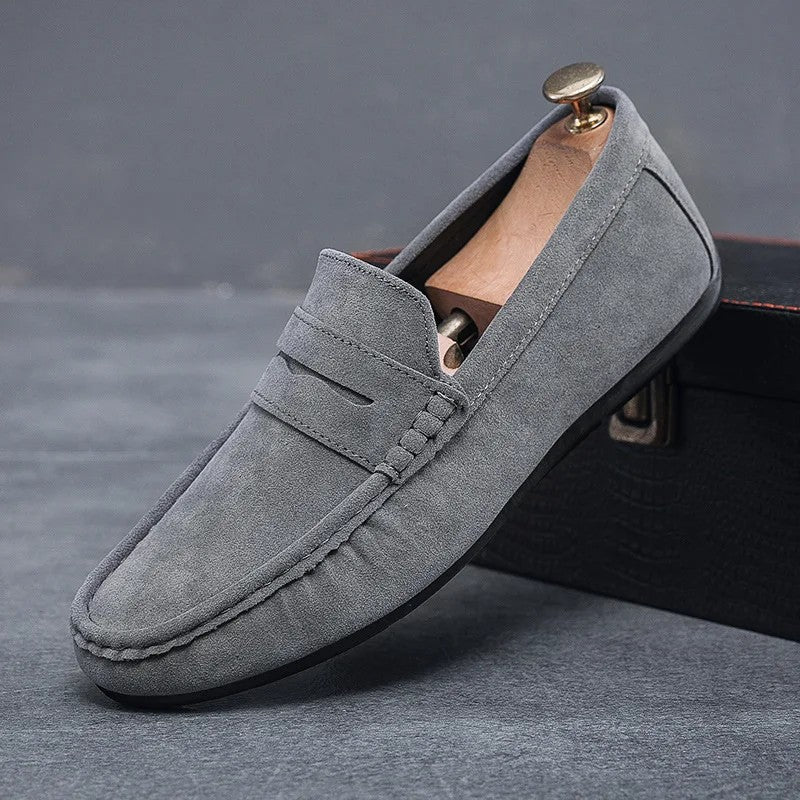 Savile Genuine Leather Loafers - Graphite