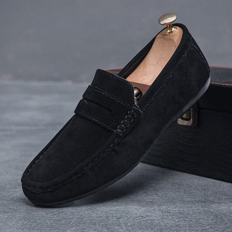 Savile Genuine Leather Loafers - Onyx