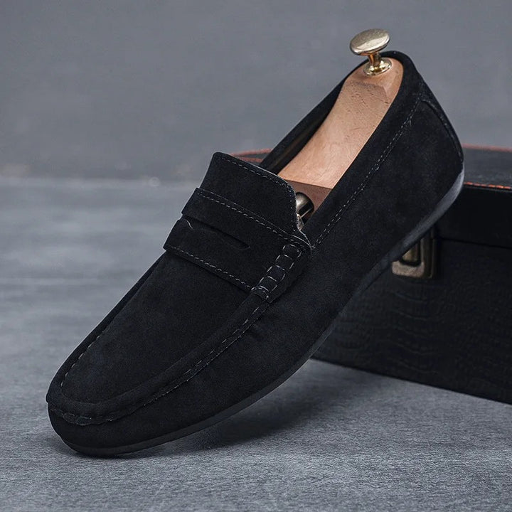 Savile Genuine Leather Loafers - Onyx