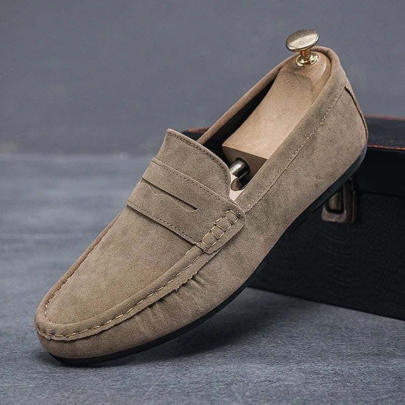 Savile Genuine Leather Loafers - Stone