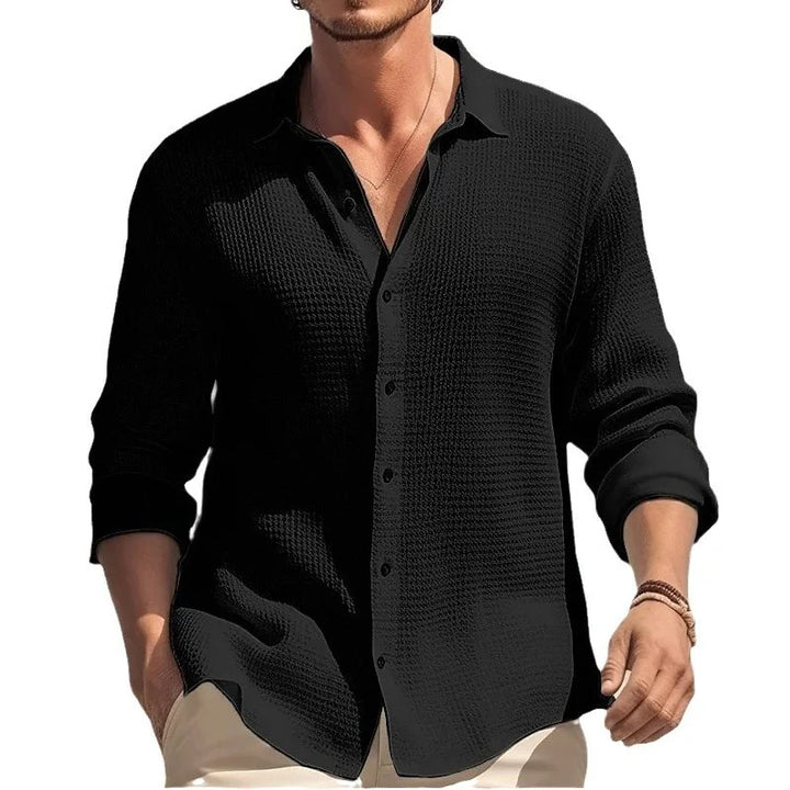 Basel Waffle Button-Down