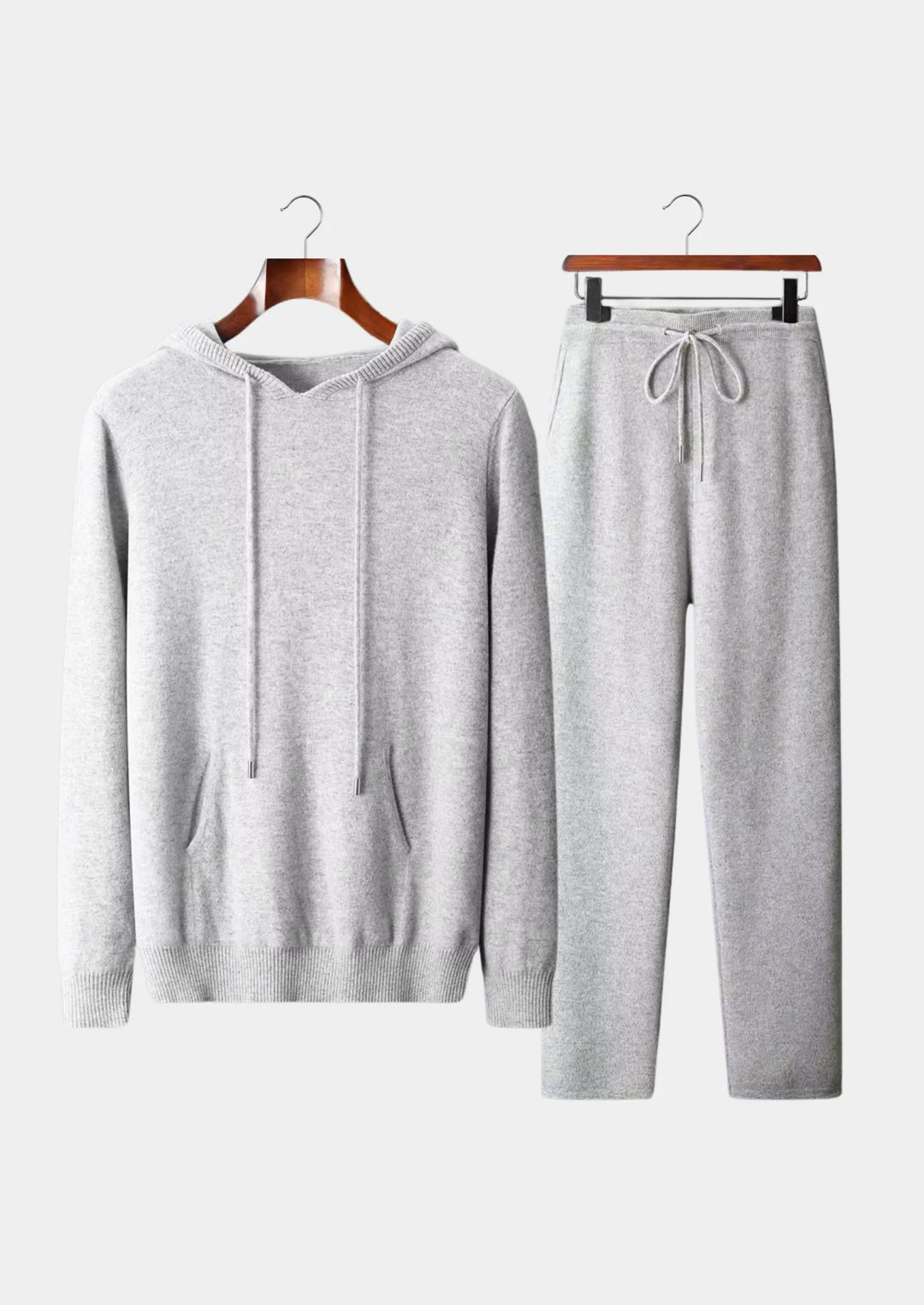 Balmoral Merino Wool Knit Set - Heather Gray