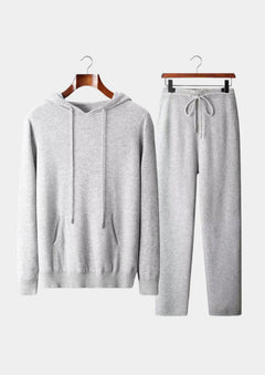 Balmoral Merino Wool Knit Set - Heather Gray