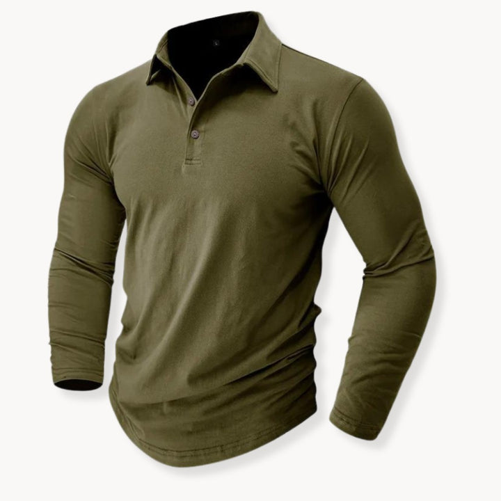 Bari Classic Knit Polo - Forest Green