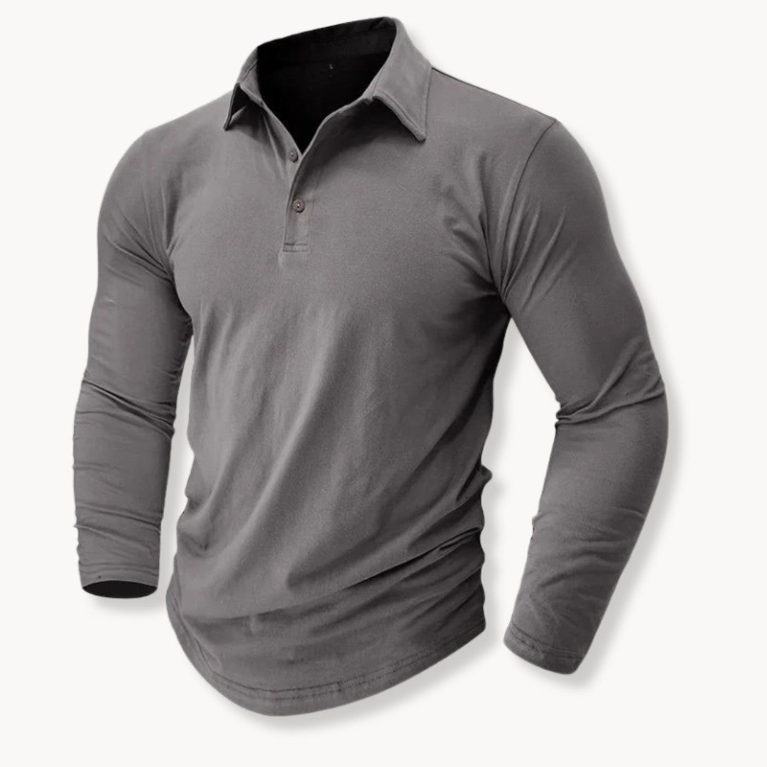 Bari Classic Knit Polo - Slate Gray