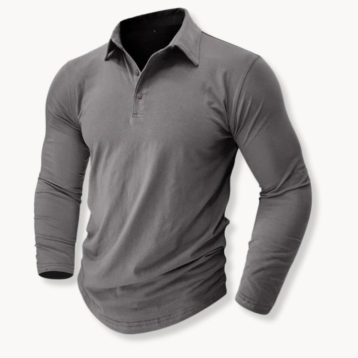 Bari Classic Knit Polo - Slate Gray