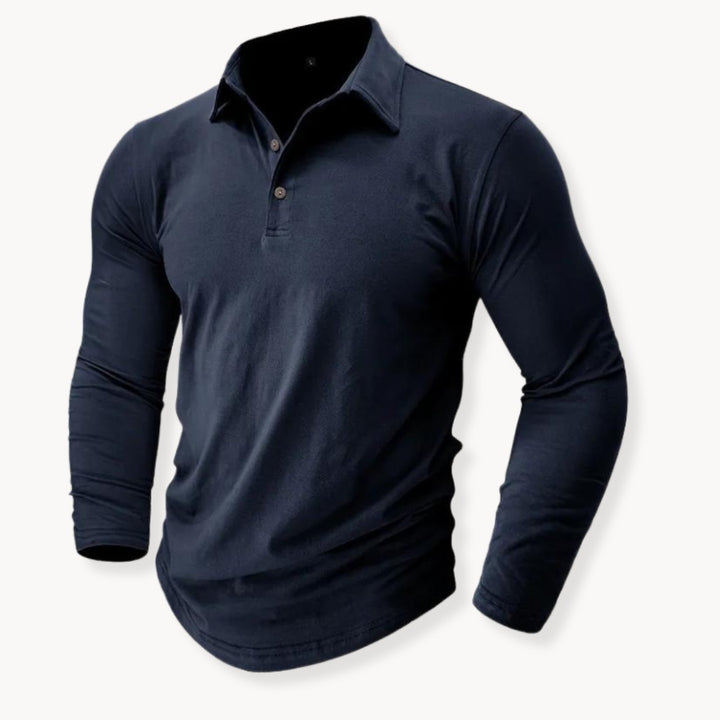 Bari Classic Knit Polo - Ocean Blue