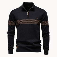 Beauregard Stripe Knit Sweater - Black