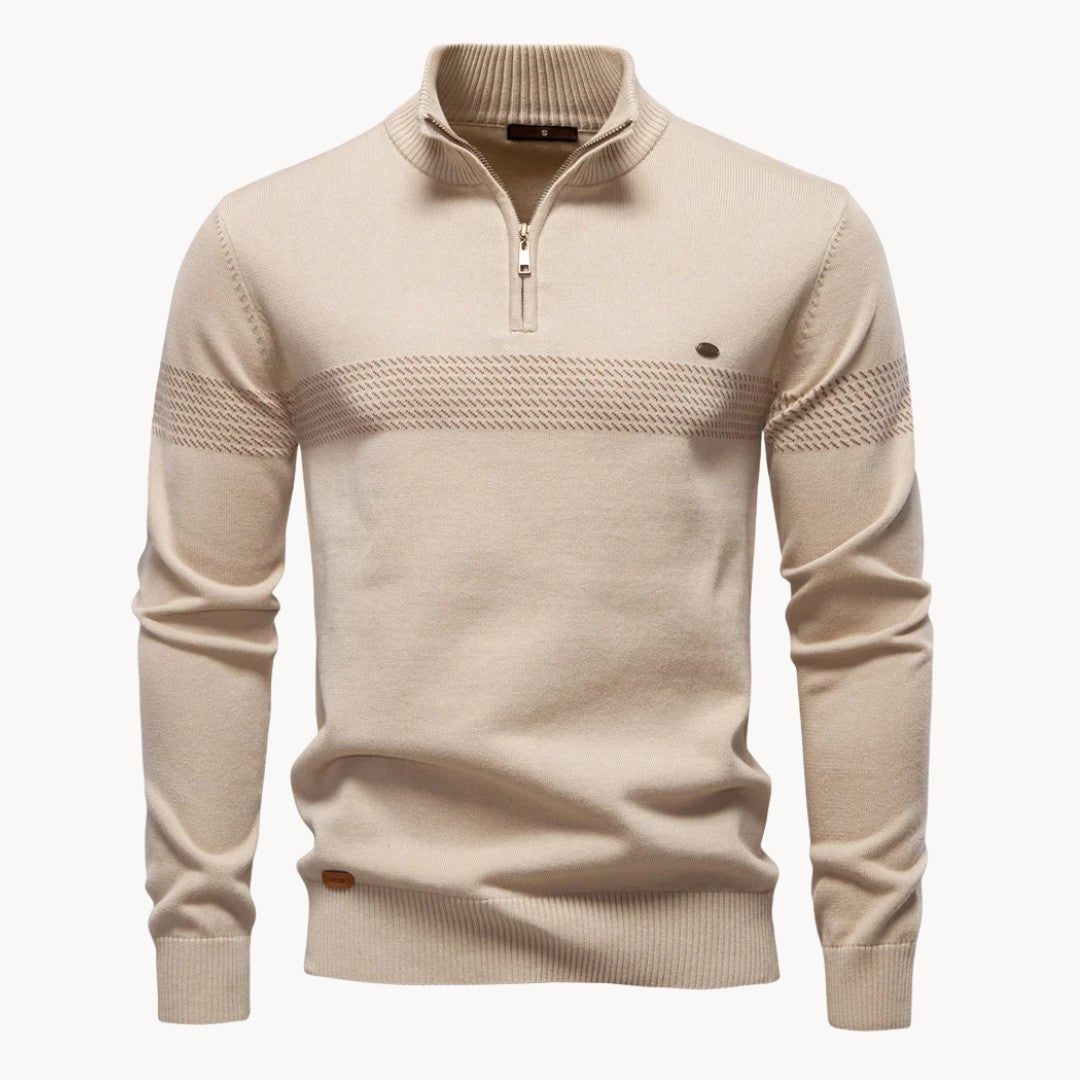 Beauregard Stripe Knit Sweater - Ecru