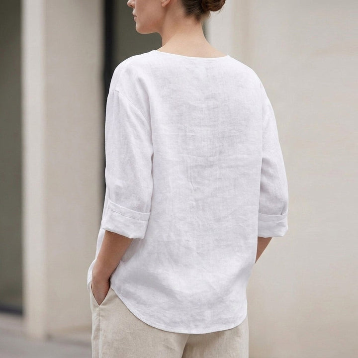 Bellagio Relaxed Linen Blouse