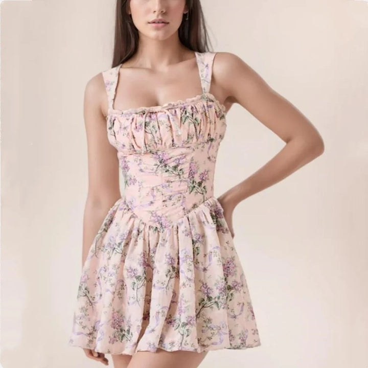 Bellami Floral Mini Dress - Pink Floral