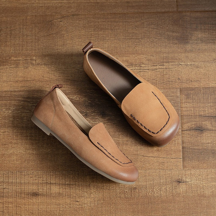 Bellucchi Genuine Leather Square Toe Loafers