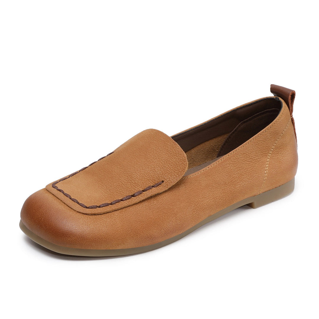 Bellucchi Genuine Leather Square Toe Loafers
