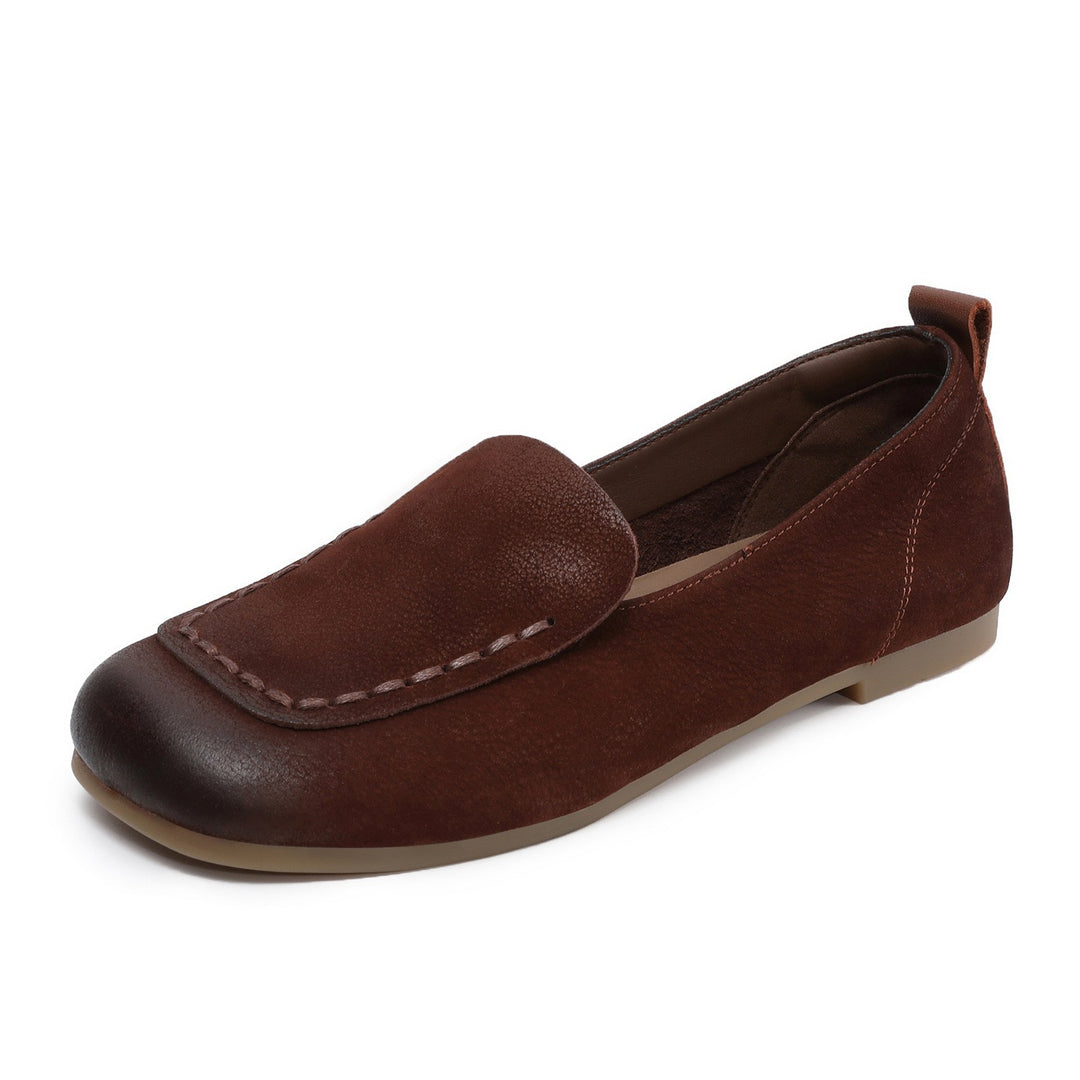 Bellucchi Genuine Leather Square Toe Loafers